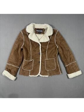 Women’s Coat Brown Sherpa Lined Y2K Vintage